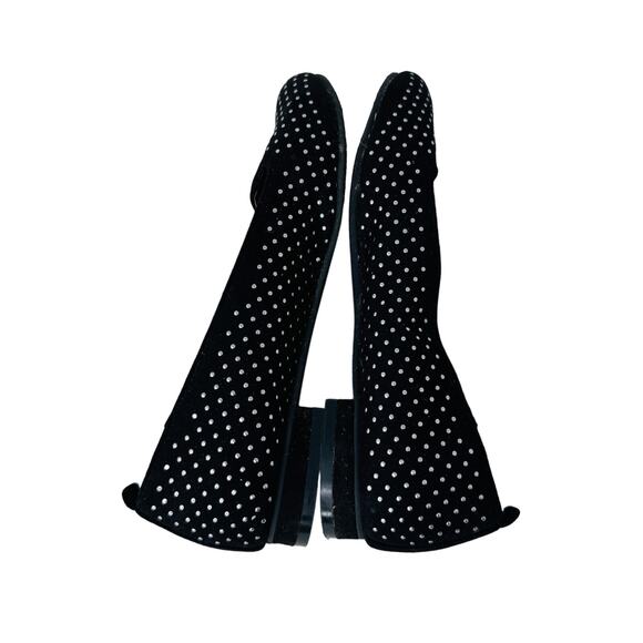 ABound Embellished Flat Shoes Round Toe Slip On Suede Black Womens Size 6.5M - Picture 6 of 8